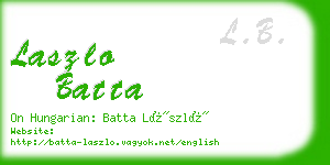 laszlo batta business card